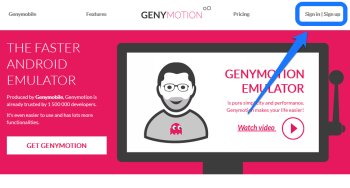 Genymotionの公式サイト