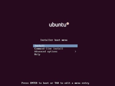 Ubuntu 14 インストール開始画面