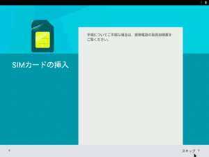 Android x86 初期設定画面2
