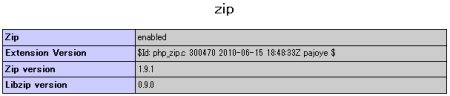 php info zip ページ