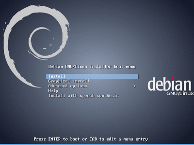 Debian 7 インストール開始